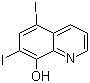 structure of CAS# 83-73-8, 5,7-Diiodo-8-quinolinol;5,7-Diiodoquinolin-8-ol