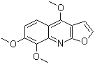 structure of CAS# 83-95-4, Skimmianine;Chloroxylonine; NSC 217986; NSC 94654; 4,7,8-Trimethoxyfuro[2,3-b]quinoline