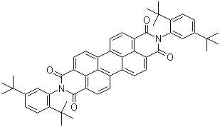 N,N'-双(2,5-二叔丁基苯基)-3,4,9,10-苝二甲酰亚胺分子结构 (CAS 83054-80-2)