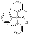 结构式 CAS# 83076-07-7, 三(2-甲基苯基)膦氯化金