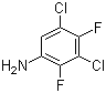 structure of CAS# 83121-15-7, 2,4-Difluoro-3,5-dichloroaniline;3,5-Dichloro-2,4-difluoroaniline