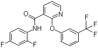 structure of CAS# 83164-33-4, Diflufenican;N-(2,4-difluorophenyl)-2-(3-(trifluoromethyl)phenoxy)-3-pyridinecarboxamide; Diflufenical; DFF; Kwarc