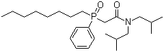 structure of CAS# 83242-95-9, Octyl(phenyl)-N,N-diisobutylcarbamoylmethylphosphine oxide