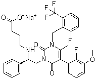结构式 CAS# 832720-36-2, 噁拉戈利钠