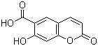 结构式 CAS# 833-52-3, 7-羟基香豆素-6-羧酸