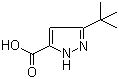 结构式 CAS# 83405-71-4, 3-叔丁基-1H-吡唑-5-甲酸