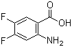 结构式 CAS# 83506-93-8, 2-氨基-4,5-二氟苯甲酸