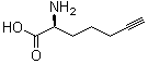 structure of CAS# 835627-45-7, (2S)-2-Amino-6-heptynoic acid