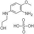 2-氨基-4-N-(beta-羟乙基)氨基苯甲醚硫酸盐分子结构 (CAS 83763-48-8)