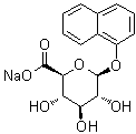 结构式 CAS# 83833-12-9, 1-萘基葡糖苷酸钠盐