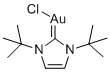 结构式 CAS# 839722-07-5, 氯[1,3-双(1,1'-二甲基乙基)2H-咪唑-2-亚基]金(I)