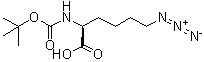 structure of CAS# 846549-33-5, 6-Azido-N-[(1,1-dimethylethoxy)carbonyl]-L-norleucine