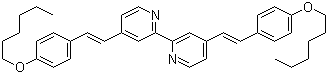结构式 CAS# 846563-66-4, 4,4'-二[2-(4-己氧基苯基)乙烯基]-2,2'-联吡啶