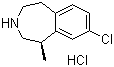 structure of CAS# 846589-98-8, Lorcaserin hydrochloride;(R)-8-Chloro-1-methyl-2,3,4,5-tetrahydro-1H-3-benzazepine hydrochloride