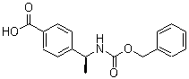 结构式 CAS# 847729-00-4, 4-[(1S)-1-[[苄氧羰基]氨基]乙基]苯甲酸