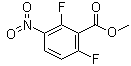 结构式 CAS# 84832-01-9, 2,6-二氟-3-硝基苯甲酸甲酯