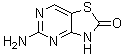 结构式 CAS# 848691-22-5, 5-氨基噻唑并[4,5-d]嘧啶-2(3H)-酮
