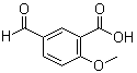 结构式 CAS# 84923-70-6, 2-甲氧基-5-甲酰基苯甲酸