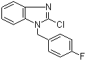 structure of CAS# 84946-20-3, 1-(4-Fluorobenzyl)-2-chlorobenzimidazole;2-Chloro-1-[(4-fluorophenyl)methyl]-1H-benzimidazole