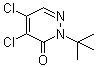 结构式 CAS# 84956-71-8, 2-叔丁基-4,5-二氯-2H-哒嗪-3-酮