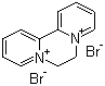 结构式 CAS# 85-00-7, 敌草快; 1,1'-乙撑-2,2'-联吡啶鎓盐二溴化物