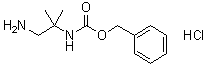 1-氨基-2-(苄基氧基羰基氨基)-2-甲基丙烷盐酸盐分子结构 (CAS 850033-67-9)