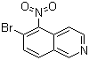结构式 CAS# 850197-72-7, 6-溴-5-硝基异喹啉