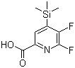 5,6-二氟-4-(三甲基硅烷基)吡啶-2-甲酸分子结构 (CAS 851386-37-3)