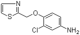结构式 CAS# 851545-79-4, 3-氯-4-(2-噻唑基甲氧基)苯胺