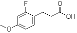structure of CAS# 852181-15-8, 2-Fluoro-4-methoxybenzenepropanoic acid