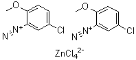 Bis(5-chloro-2-methoxybenzenediazonium) tetrachlorozincate molecular structure (CAS 85252-22-8)
