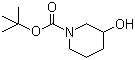 structure of CAS# 85275-45-2, 1-Boc-3-hydroxypiperidine;1-Boc-3-piperidinol; tert-Butyl 3-hydroxy-1-piperidinecarboxylate