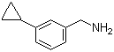 structure of CAS# 852877-59-9, (3-Cyclopropylbenzyl)amine;3-Cyclopropylbenzenemethanamine