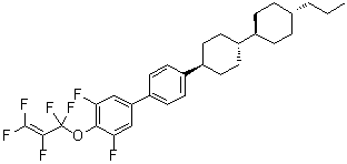 3,5-二氟-4-[(1,1,2,3,3-五氟-2-丙烯基)氧基]-4'-[(反式,反式)-4'-丙基[1,1'-联环己烷]-4-基]-1,1'-联苯分子结构 (CAS 853644-96-9)
