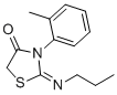 structure of CAS# 854107-53-2, 3-(2-Methylphenyl)-2-((Z)-propylimino)thiazolidin-4-one;(2Z)-3-(2-Methylphenyl)-2-(propylimino)-4-thiazolidinone