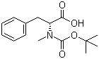 结构式 CAS# 85466-66-6, N-叔丁氧羰基-N-甲基-D-苯丙氨酸