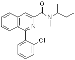 N-甲基-N-(1-甲基丙基)-1-(2-氯苯基)异喹啉-3-甲酰胺分子结构 (CAS 85532-75-8)