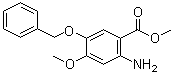 structure of CAS# 855793-63-4, Methyl 2-amino-5-(benzyloxy)-4-methoxybenzoate;2-Amino-5-benzyloxy-4-methoxybenzoic acid methyl ester; Methyl 2-amino-4-methoxy-5-(phenylmethoxy)benzoate