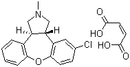 阿塞那平马来酸盐分子结构 (CAS 85650-56-2)
