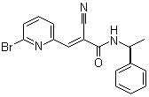 structure of CAS# 857064-38-1, WP 1066;(2E)-3-(6-Bromo-2-pyridinyl)-2-cyano-N-[(1S)-1-phenylethyl]-2-propenamide