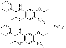 双[2,5-二乙氧基-4-[(苯基甲基)氨基]偶氮苯] (T-4)-四氯锌酸盐分子结构 (CAS 85750-36-3)