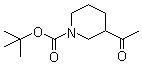 structure of CAS# 858643-92-2, 3-Acetyl-1-piperidinecarboxylic acid tert-butyl ester