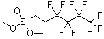 (1,1,2,2-四氢九氟己基)三甲氧基硅烷分子结构 (CAS 85877-79-8)