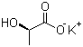 结构式 CAS# 85895-78-9, L-乳酸钾