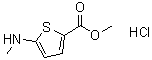 5-(甲基氨基)-2-噻吩羧酸甲酯盐酸盐分子结构 (CAS 859855-63-3)