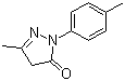 1-(4-甲基苯基)-3-甲基-5-吡唑啉酮分子结构 (CAS 86-92-0)