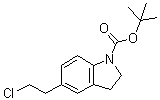 结构式 CAS# 860024-94-8, 5-(2-氯乙基)-2,3-二氢吲哚-1-羧酸叔丁酯