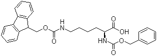 结构式 CAS# 86060-82-4, N'-芴甲氧羰基-N-苄氧羰基-L-赖氨酸