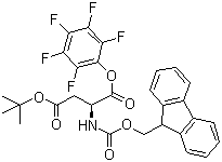 structure of CAS# 86061-01-0, N-Fmoc-beta-tert-butyl-L-aspartic acid pentafluorophenyl ester;Fmoc-Asp(OtBu)-OPfp