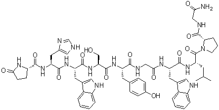 structure of CAS# 86073-88-3, Salmon gonadotropin-releasing hormone;Gonadotropin-releasing hormone (goldfish); Luteinizing hormone-releasing factor (Leuciscus rutilus)